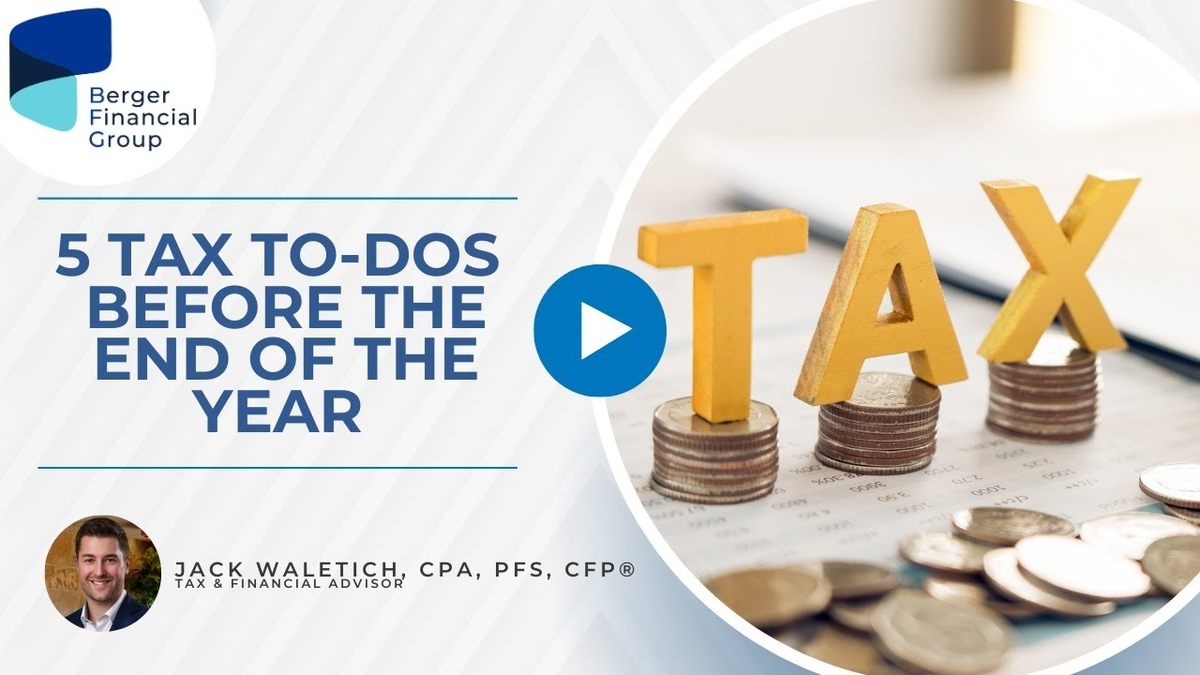 5 Tax To-Dos Before the End of the Year